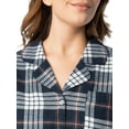thumbnail image 4 of Fruit of the Loom Women's Beyond Soft Long Sleeve Button Down Flannel Sleepshirt, Sizes S-4X, 4 of 9
