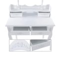 thumbnail image 3 of ViscoLogic Table de Toilette Miroir en Bois Perlé (Blanc), 3 of 5