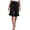Black, variant on Women's Plus Size Knee Length Shorts High Waist Summer Beach Wide Leg Pants