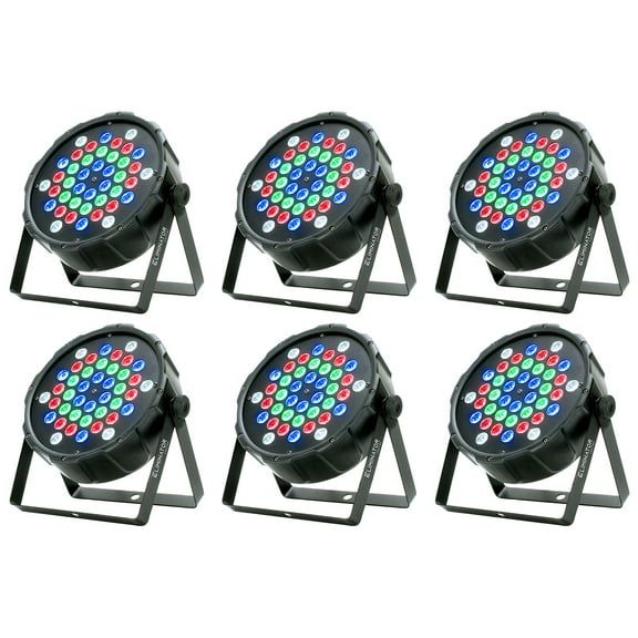 (6) American DJ Eliminator LP 42 RGBW 42 x 1 Watt LED DMX Par Wash Lights ADJ
