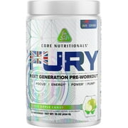 Core Nutritionals Fury AUSTRALIAN Platinum Next Gen Pre Workout 20 Fully Dosed Servings (Green Apple Candy)
