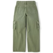 The Childrens Place Girls Baggy Fit Garment Dyed Cargo Jeans, Sizes 4-16