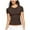 Black, variant on Women's Crewneck Slim Fitted T-Shirt Solid Color Basic Short Sleeve Crop Tops Summer Y2k Going Out Tees
