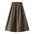 thumbnail image 4 of ASFGIMUJ Women Mid Length Suit Skirt A Line High Waisted Pleated Skirt Daily Half Suit Skirts, 4 of 8
