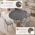 thumbnail image 4 of Leovanni 48inch Round Dining Table, Modern Kitchen Table for Dining Room, Gray(Chairs Not Included), 4 of 16