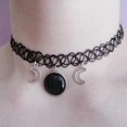 thumbnail image 5 of Moon Gothic Chains O Ring Choker gothic choker moon necklace moon choker, 5 of 5