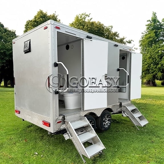 Goeasy Vehicle 2-Stand Silver Toilet Trailer for Outdoor Camping