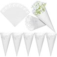 thumbnail image 1 of 100 cajas de dulces de conos de papel estampados, decoraciones más populares, suministros para fiestas de bautismo y bodas, invitados, 1 of 5