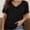 Black, variant on Women's Solid Short Sleeve Boat Neck V Neck Dolman Top with Side Shirring
