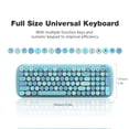 thumbnail image 6 of Wireless Keyboard and Mouse Combo, Colorful Ergonomic Full Size Retro Low-Noise Keyboard with Cute keycaps, Compatible with Windows, PC, Perfer for Home and Office Keyboards (Blue), 6 of 8