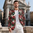 thumbnail image 2 of KUIFORTI Reindeer Men's Suit Jacket One Button Blazer Notched Lapel Outfit for Weddings Business Meetings Prom Dinners Travel and Daily Wear, 2 of 7