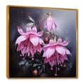 thumbnail image 2 of Designart "Hardy Fuchsia Plants in Purple Garden II" Floral Framed Wall Art - Pink Fuschia Hallway Framed Wall Art Decor, 2 of 6