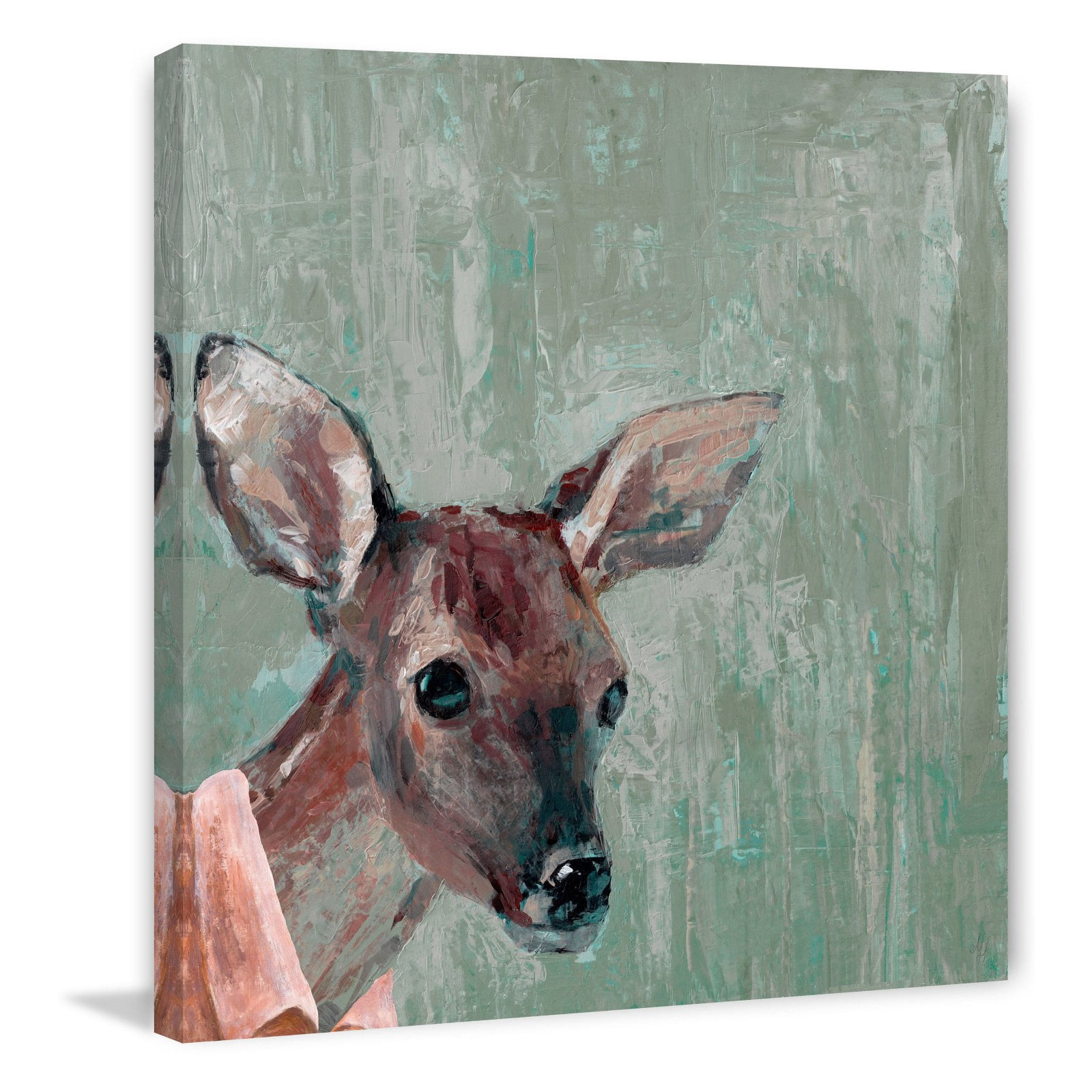 Marmont Hill Collared Deer Painting Canvas Print Wall Art Walmart Com Walmart Com