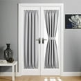 thumbnail image 6 of Popvcly French Door Thermal Blackout Curtain Panels, White, 248” x 72”, 6 of 12