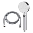thumbnail image 1 of de mano de alta presión 5 accesorios de ajuste de chorro Fácil de instalar Tornillo universal extraíble en conector G1/2" Profesional Manguera Plata 1.5m perfecl Cabezales de ducha, 1 of 8