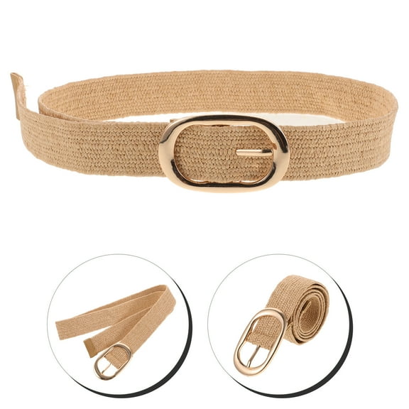 HOMEMAXS Women Waist Belt Straw Waist Belt Adjustable Woven Belt Bohemian Style Waist Band