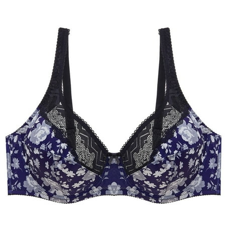 Royal Blue Teen Girls Plus Size Bralette for Women Lace Spandex Thin Sexy Mesh Bralette 2025 Clothing Y2K 3XL