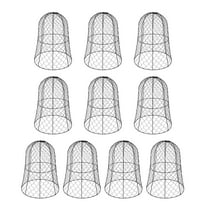 Wildnix 10-Pack Metal Plant Cages with Hanging Loop and Mesh Design for Garden Protection, 12.99"H x 15.75" Diameter,   and Reusable