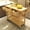 Yellow, variant on Highsound Wooden Kitchen Island Cart with Lockable Wheels, 3 Tier Utility Kitchen Storage Carts Table with 2 Drawers