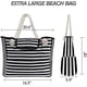 thumbnail image 4 of Extra Large Waterproof Canvas Beach Bag With 4 Inner Pockets For Travel Gym Swim And Beach Holiday, 4 of 5