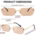 thumbnail image 4 of Gafas de sol retro pequeñas, estrechas y sin montura, transparentes, vintage, 4 of 4