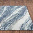 Luxe Weavers Geometric Abstract Blue 4x5 Art Deco Marble Swirl Area Rug