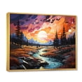 thumbnail image 2 of Designart "Aurora Borealis Aurora Euphony I" Landscapes Floater Framed Canvas Art Print, 2 of 7
