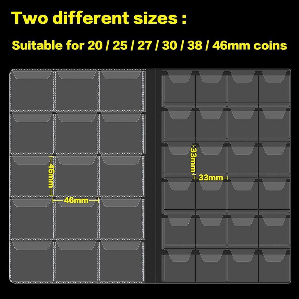Youthyao Portable 300 Slot Coin Collection Book Material Currency Storage For Numismatists
