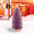 thumbnail image 5 of Mecorevxz Desktop Miniature Needle Tree Tabletop Christmas Tree Small Xmas Tree Decor with Wooden Base(Purple), 5 of 9