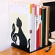 thumbnail image 3 of Bookends, Pair Of Book Holders, Metal Bla, Book Ends For Shees, Geometric Design, Non-slip 17.5 * 16 * 10cm, 3 of 4