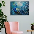 thumbnail image 3 of Creowell Peacock Canvas Print Wall Art Decor Ready To Hang 16x20 16x12in, 3 of 6