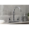 thumbnail image 3 of Kingston FB7791SVLSP Serena Two-Handle 4-Hole 8" Centerset Kitchen Faucet with Side Sprayer in Polished Chrome, 3 of 7