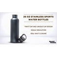 thumbnail image 3 of Stainless Steel Water Bottles 26 oz. Set of 10, Bulk Pack - Reusable, Leak Proof, Perfect for Gym, Hiking, Camping, Outdoor Sports - Grey, 3 of 5