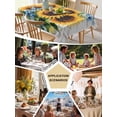 thumbnail image 5 of Sunflower Table Cloth, Retro Country Garden Floral Blue Wildflower Waterproof Tablecloth for Rectangle Tables, Reusable Washable Fabric Table Cover for Restaurant Kitchen Dining Tables 52"x70", 5 of 6