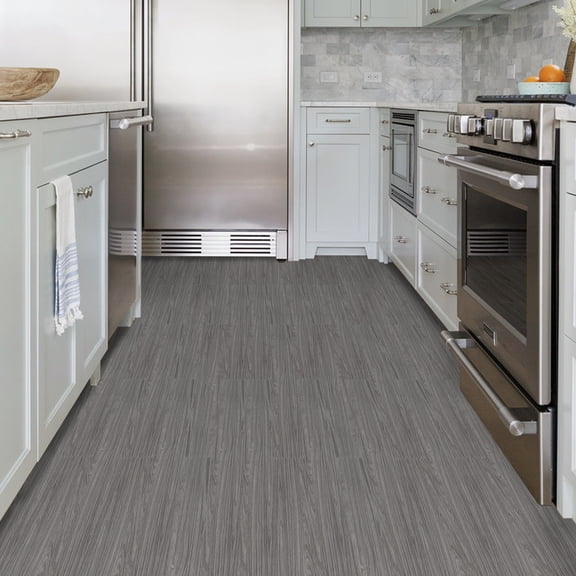 Lxcreat Vinyl Flooring Peel and Stick Flooring Tile, 1mm, 35.4-in x 6-in Self Adhesive and Waterproof for Transfer Bathroom, Kitchen, Living Room, Bedroom 10Pcs