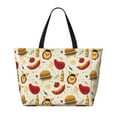 thumbnail image 2 of Beach Bag - Cute Food Beef Onions Mushrooms Large Beach Tote Bag, Beach Bags For Women With Zipper Beach Essentials, Swim Pool Bag Large Tote, 2 of 7