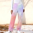 thumbnail image 2 of FRSASU Sweatpants Womens Baggy High Waist Joggers with Pockets Fashion Printed Workout Gym Fleece Sweat Pants Athletic Lounge Trousers Orange, 2 of 5