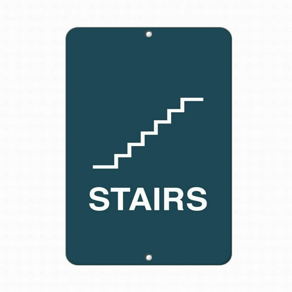 Stairs Business Sign Stair Signs Notice Sign 8x12 Inches Tin Metal Signs