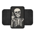 thumbnail image 2 of Yuyamidu Skull Car Arm Rest Covers Soft Auto Armrest Pad with 2 Pockets Automoblie Interior Accessories Black Car Center Console Armrest Cushion Cover Fit for Most Vehicles, 2 of 7
