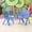 Blue, variant on Emma + Oliver 4 Pack Blue Plastic Stack School Chair with 13.25"H Seat, K-2 School Chair