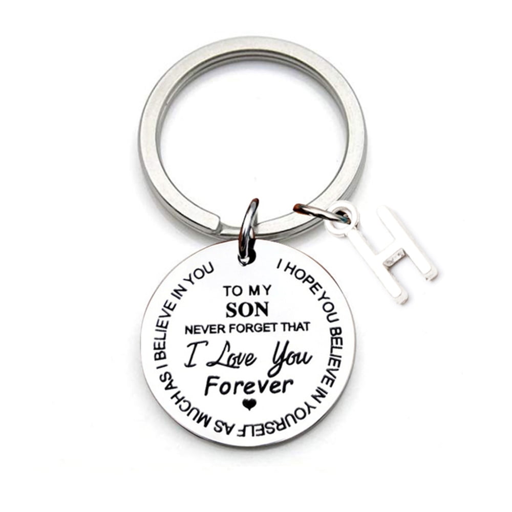 Stainless Steel Inspirational Keychain Keyrings Encouragement Jewelry Key  Rings for sons Families Friends Aunt Motivational Gift