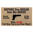 thumbnail image 2 of Before You Break Into My House DecorationDoormat Bathroom Welcome Floor Doormat, 2 of 6