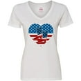thumbnail image 3 of Inktastic USA Cowboy Boots Patriotic Women's V-Neck T-Shirt, 3 of 5
