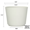 thumbnail image 4 of Mainstays Parker 13.9" x 13.9" x 11.4" Round Vanilla Dream 100% Recycled Resin Planter, 4 of 5