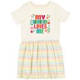 thumbnail image 3 of Inktastic My Godmother Loves Me Girls Girls Toddler Dress, 3 of 5