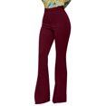 thumbnail image 2 of Hunpta Women High Waist Comfortable SlimFit Trousers With Buttons Flared Suit Pants, 2 of 9
