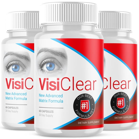 (3 Pack) VisiClear - New Advanced Revolutionary Eye Health Matrix Formula - Supports Healthy Vision - Supplement for Eyes Sight - 180 Capsules