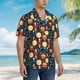 thumbnail image 3 of Balery Colorful Astronomy Camisas hawaianas de manga corta para hombre, camisas playeras de corte holgado, camisas de vacaciones con botones,XX-Large, 3 of 7