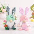 thumbnail image 1 of Gnomos de Pascua Decoraciones Gnomos de conejo de Pascua Primavera Tomte Nisse Gnomos de peluche de conejo sueco Enano escandinavo sin rostro Regalo de elfo hecho a mano para adorno de mesa, 1 of 8