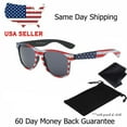 thumbnail image 5 of USA AMERICAN FLAG STARS & STRIPES PATRIOTIC SQUARE SUNGLASSES CLASSIC RETRO 80s, 5 of 6